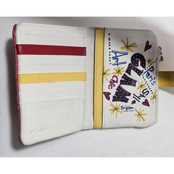 Brighton Fashionista Chic Fashion Art Paris Wallet Love Snap Closure Card Slots - Picture 8 of 13